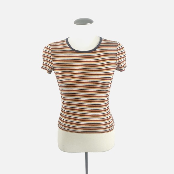 CLEARANCE -- Forever 21 Multicolour Striped Fitted Tee– Size S - Picture 1 of 6
